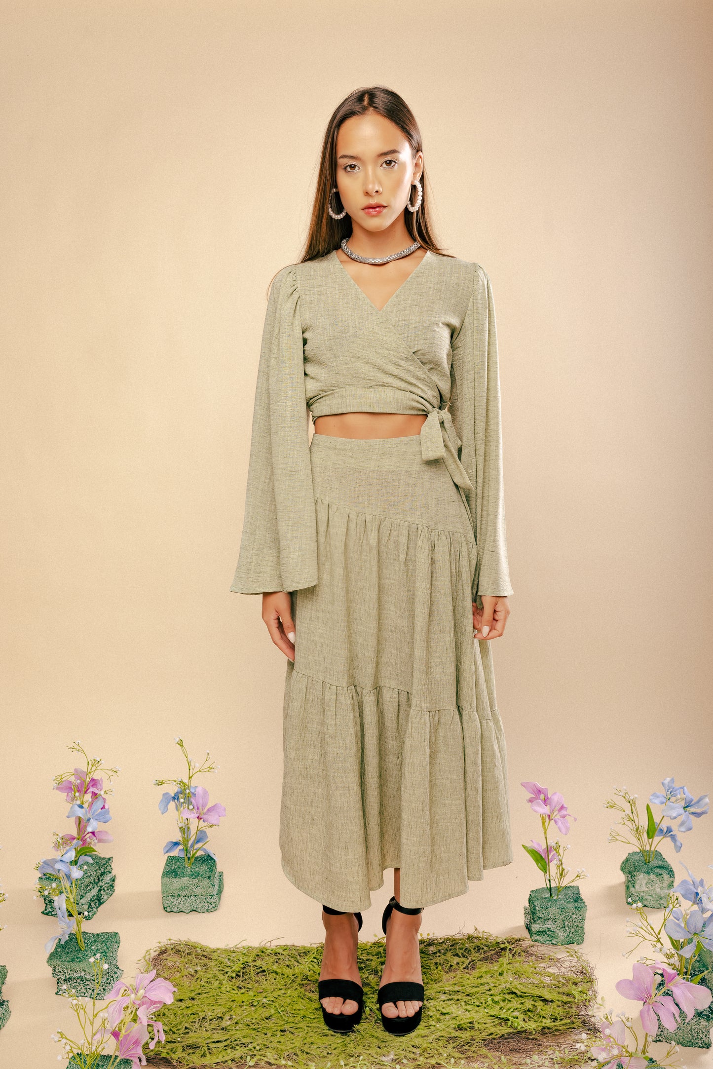 Twirl in Pistache Skirt