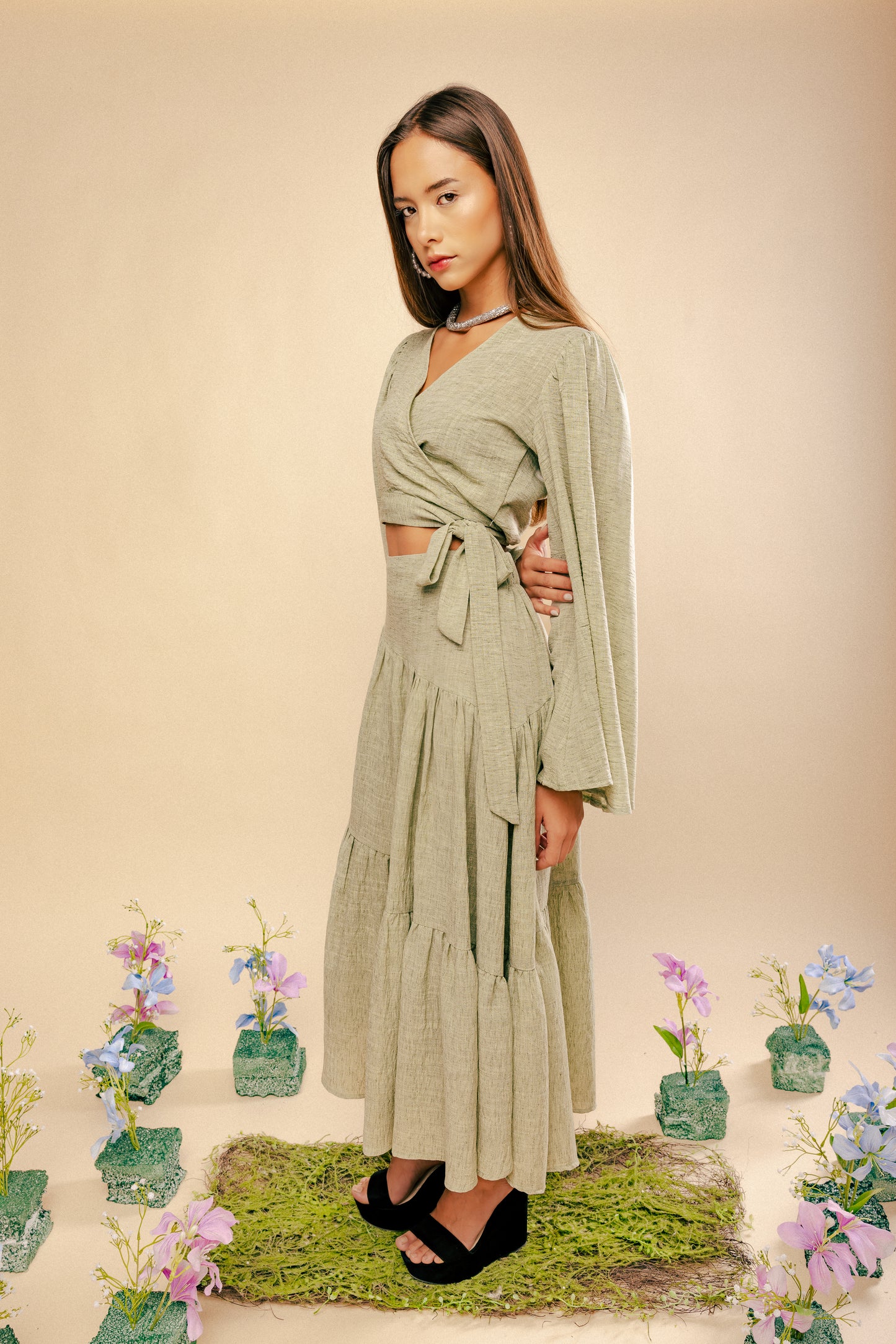 Twirl in Pistache Skirt