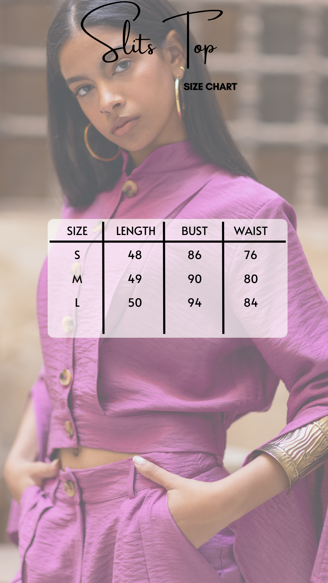 Magenta Muse Slits Top