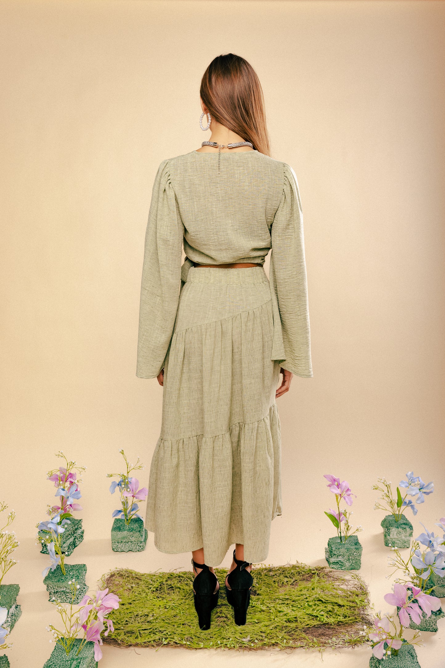 Twirl in Pistache Skirt