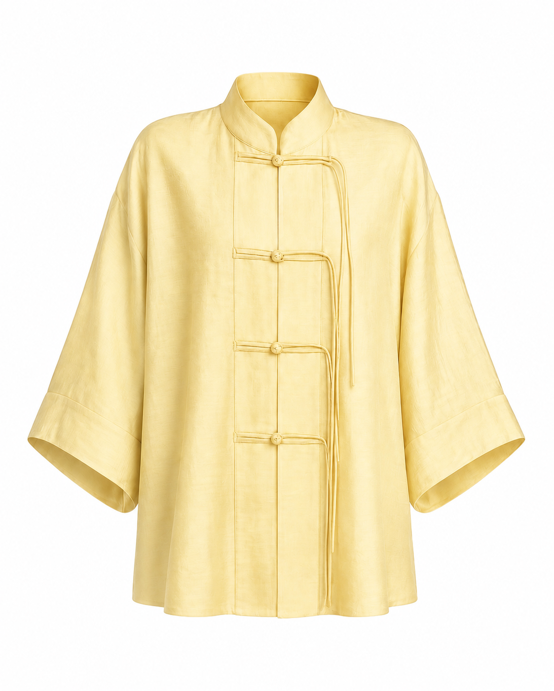 Butter Yellow Chinese Kimono
