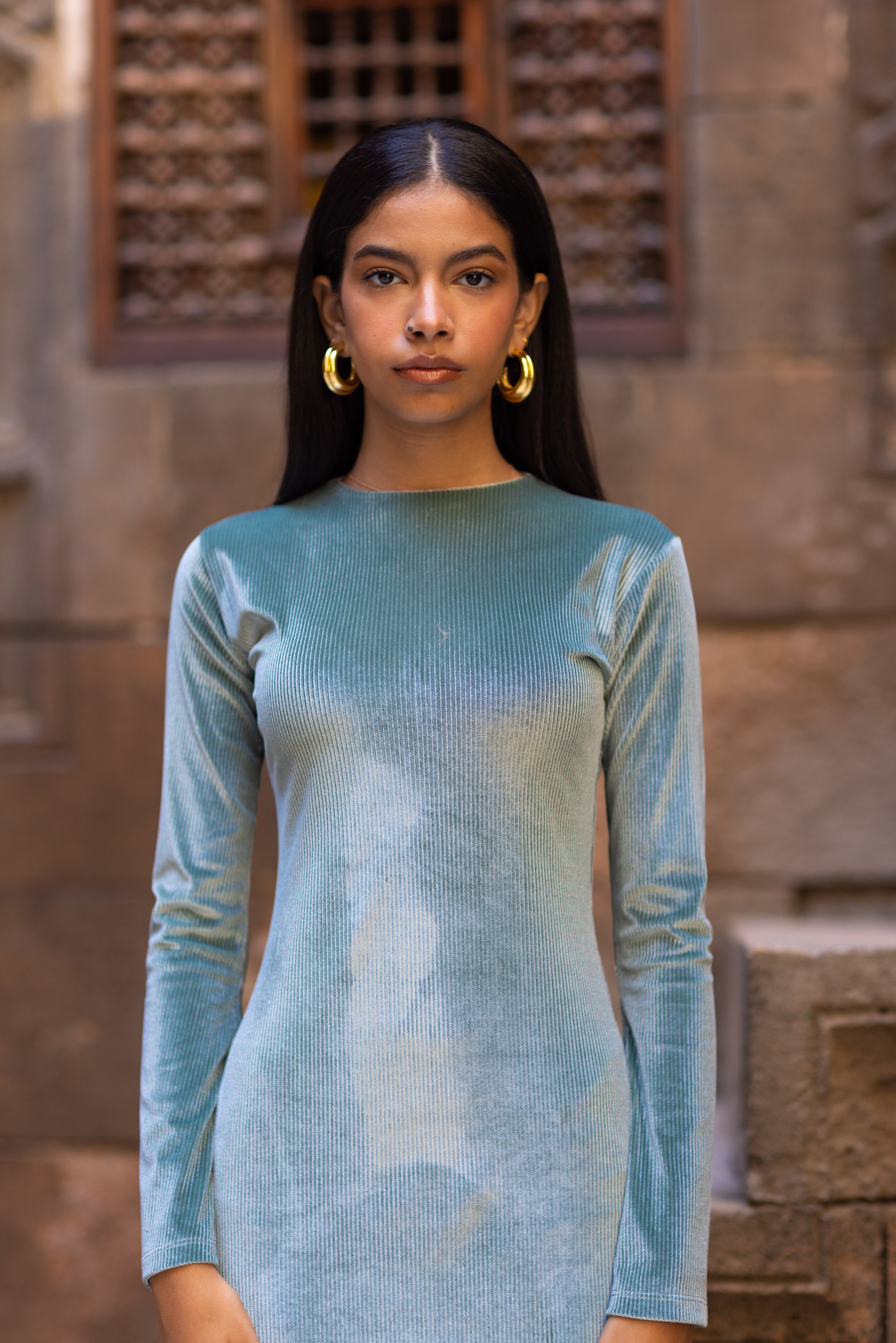 Mint Green Fitted Dress Runes Mint Green Fitted Dress Runes