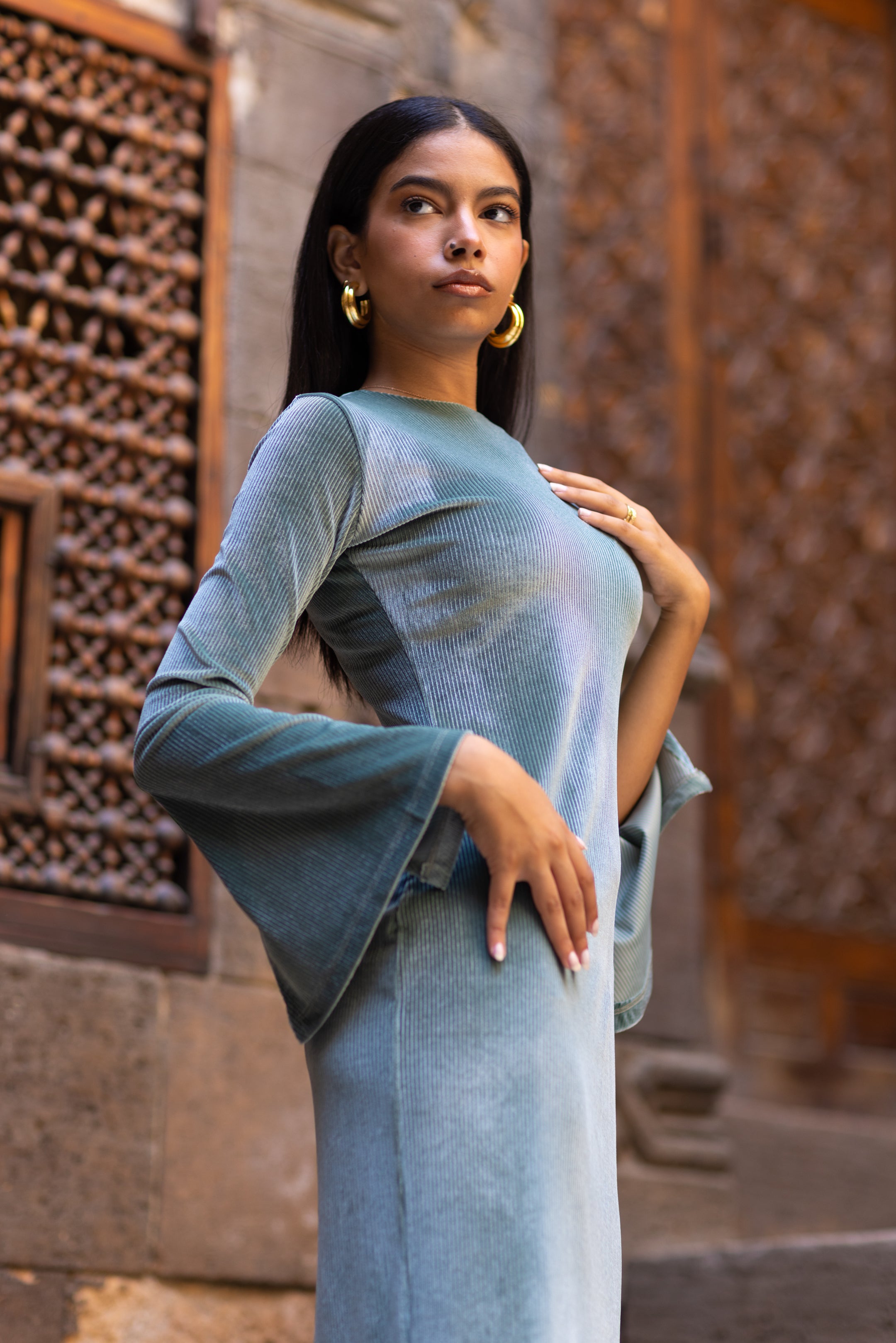 Mint Green Fitted Dress Runes Mint Green Fitted Dress Runes