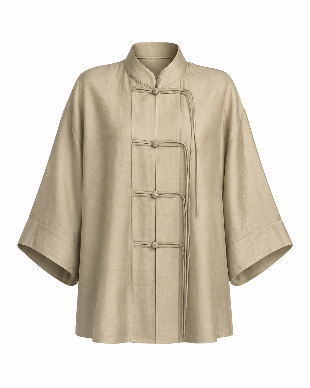 Sandy Beige Chinese Kimono