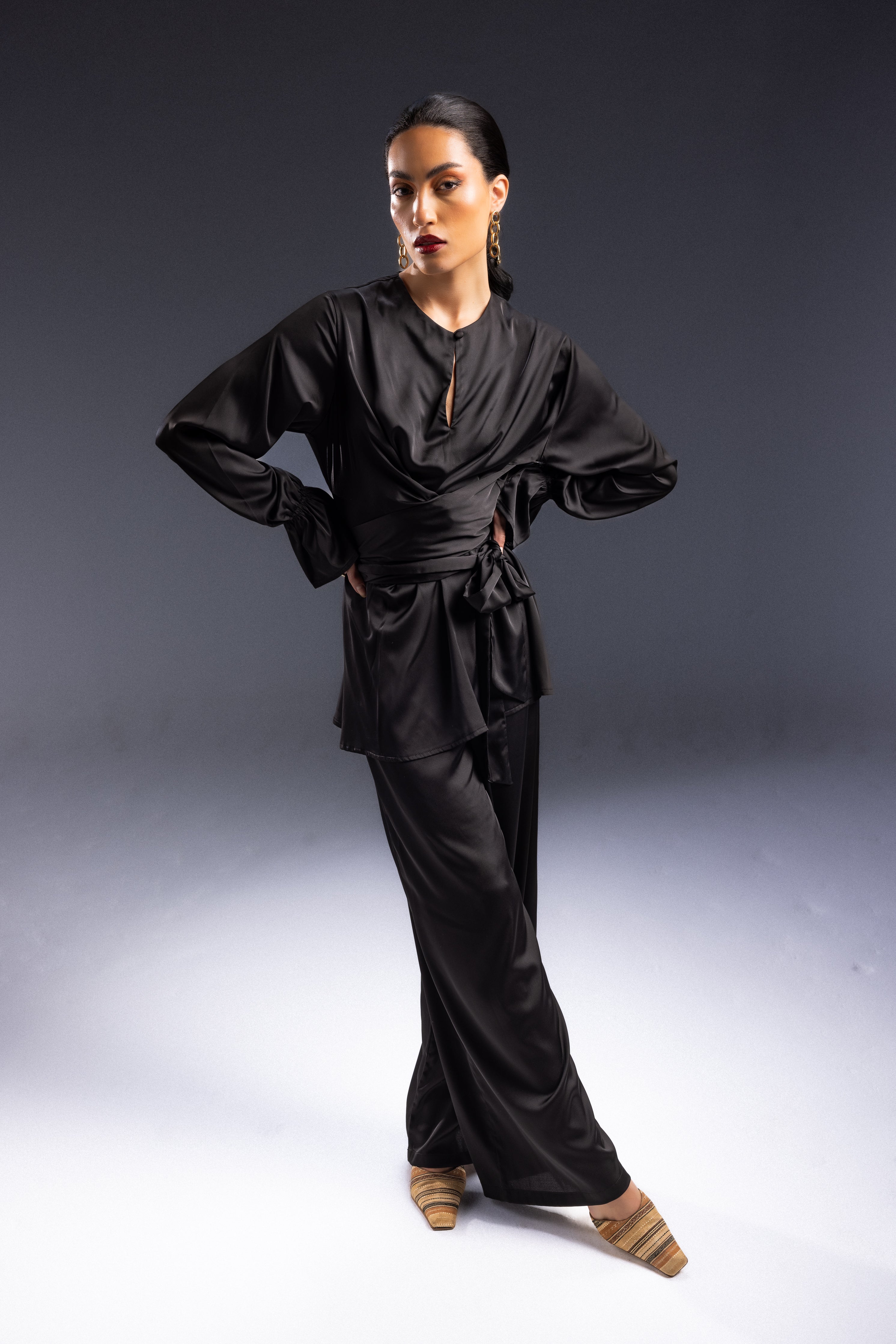 Mystic Wave Wrap Blouse
