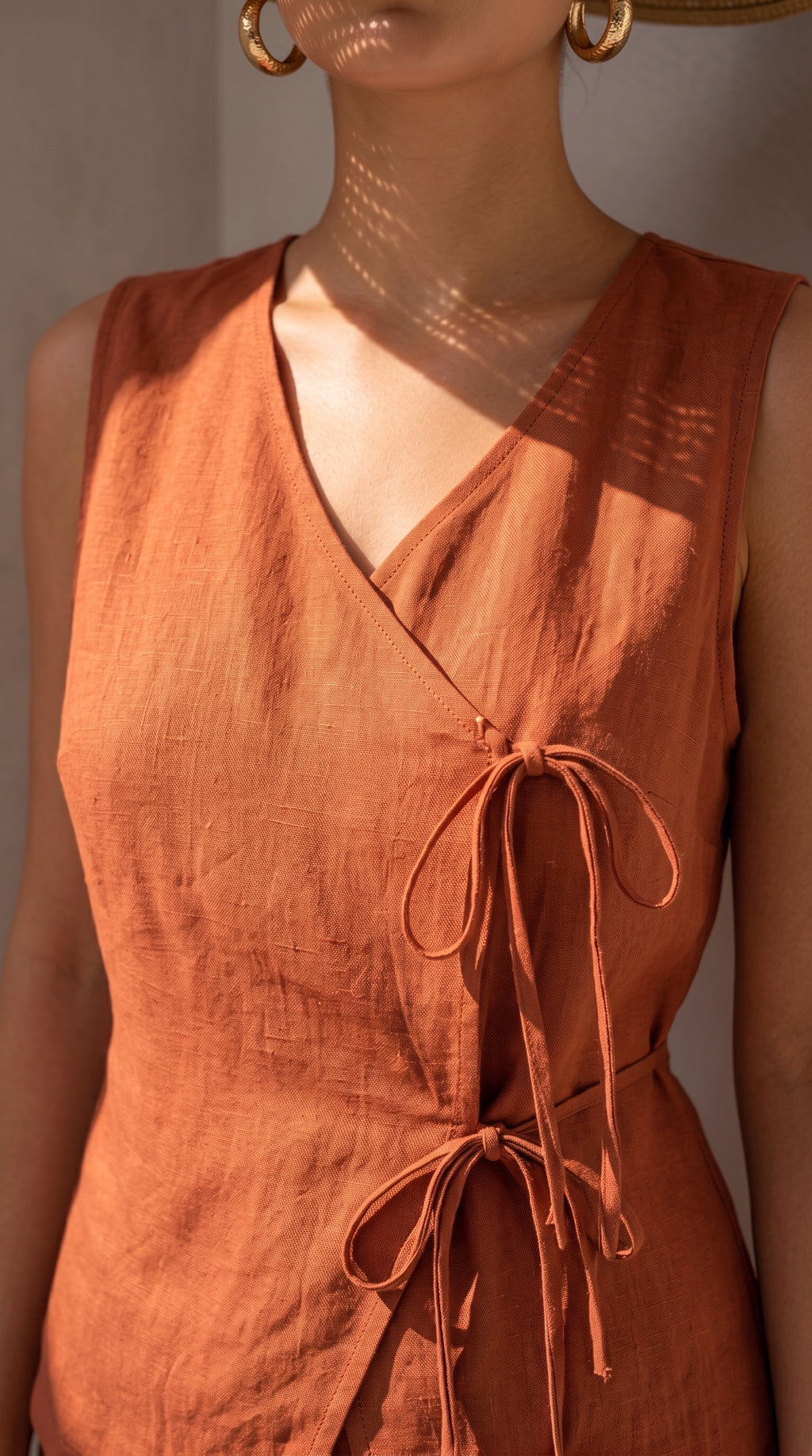 Rust Asymmetrical Vest