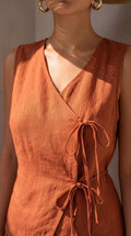 Rust Asymmetrical Vest