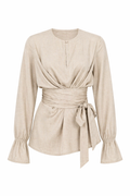 Bound in Sand Blouse
