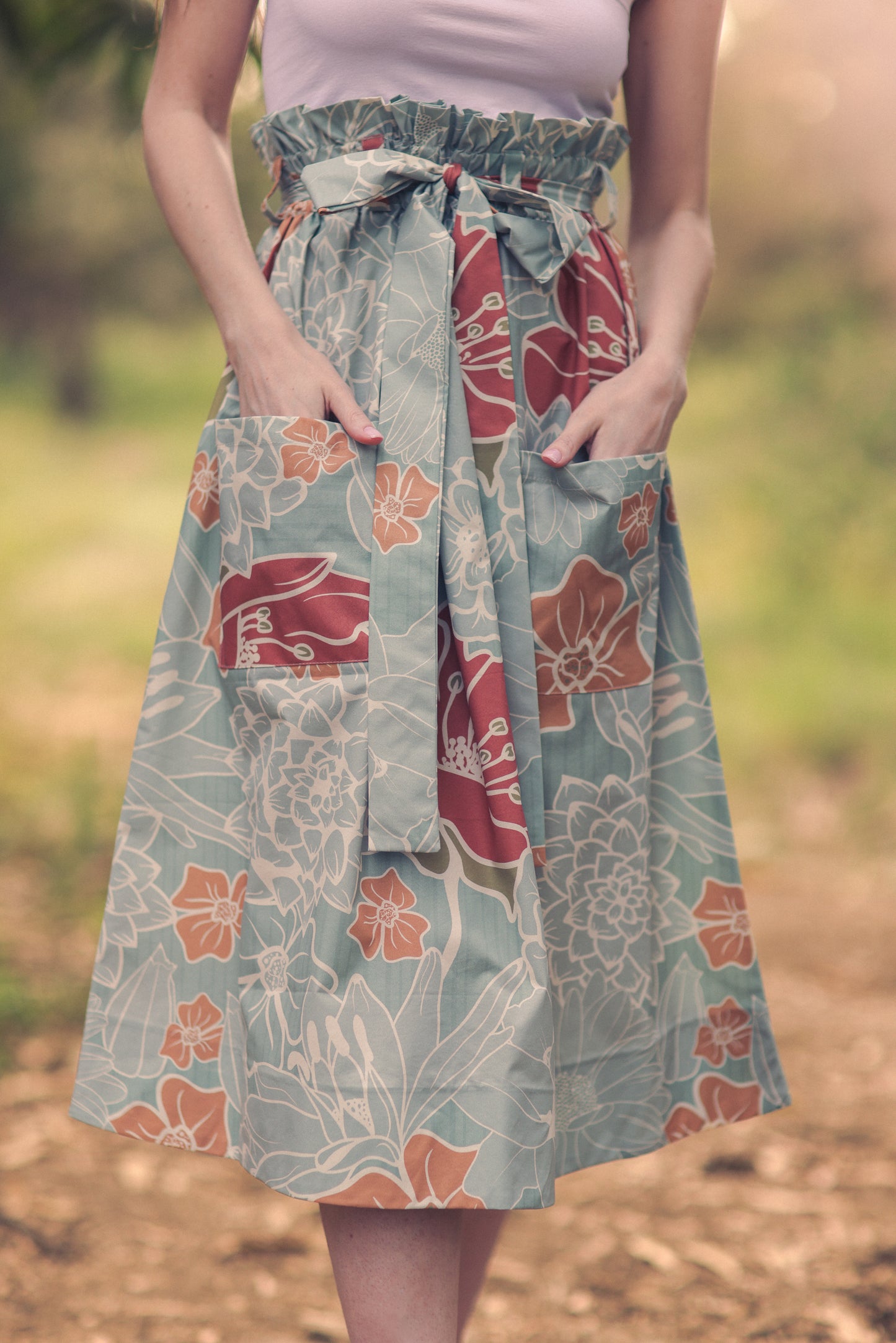 Brushstrokes of Summer A-Line Skirt