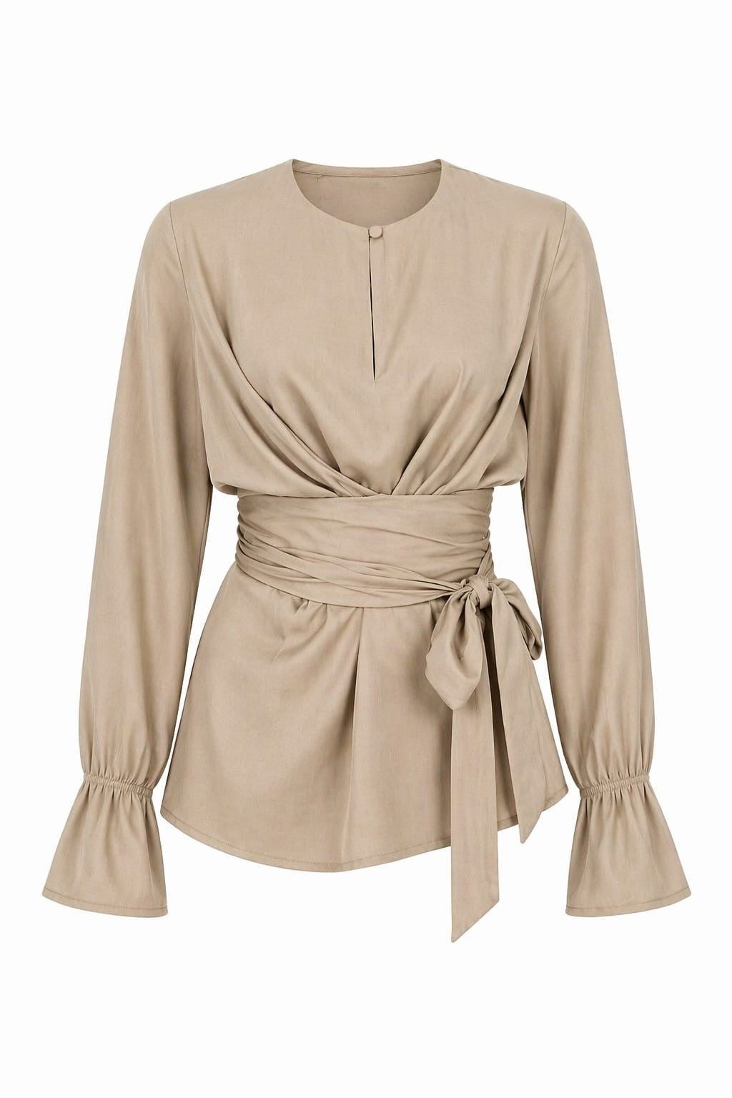 Camel Wrap Blouse