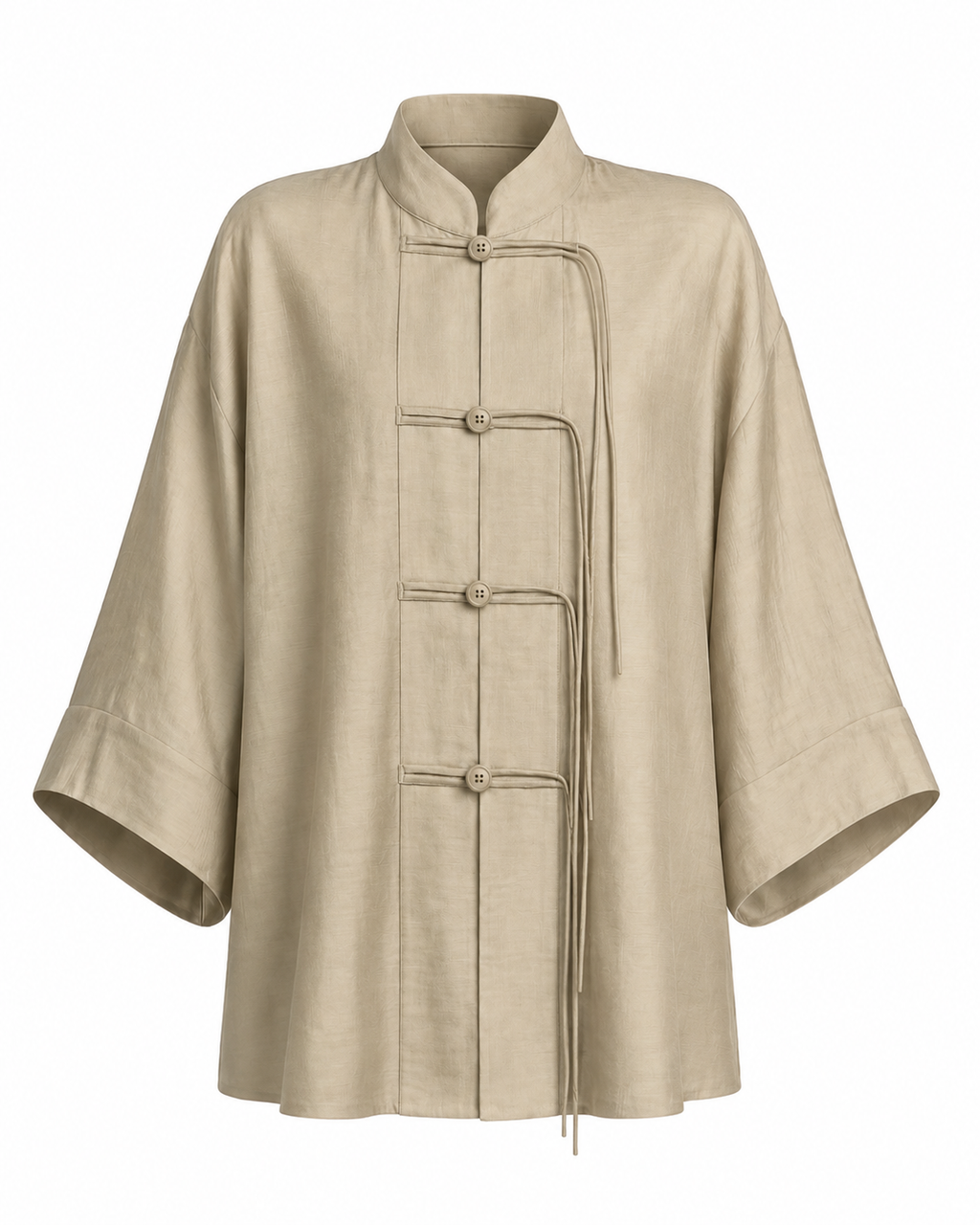 Sandy Beige Chinese Kimono