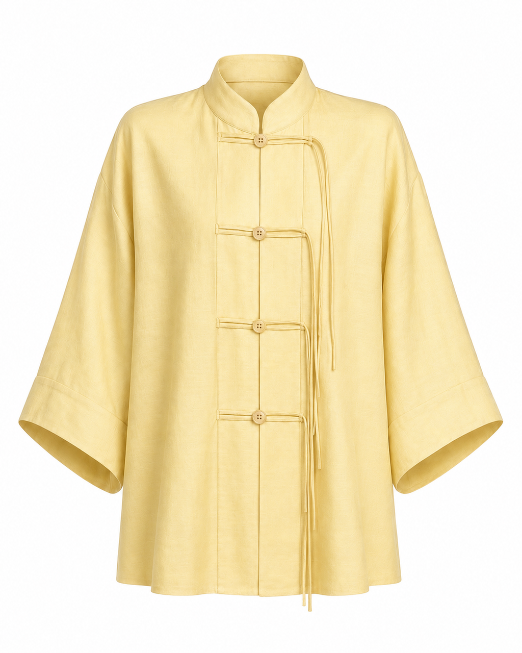 Butter Yellow Chinese Kimono