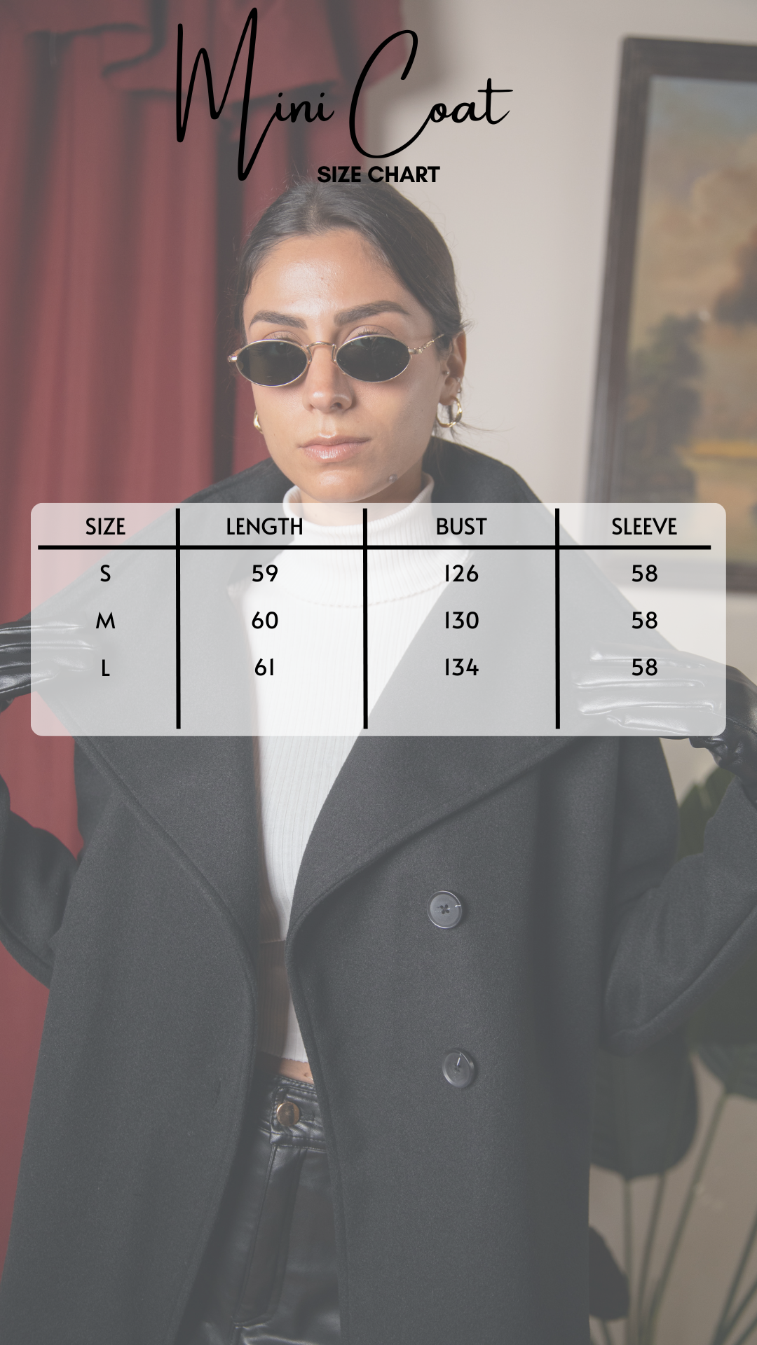 Bold Black Mini Coat