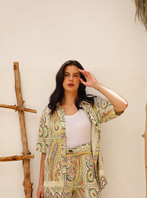 Printed Linen Shirt
